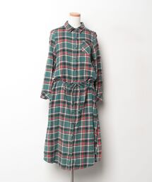 COMFY（コンフィー）の「チェック柄シャツワンピース（シャツワンピース）」