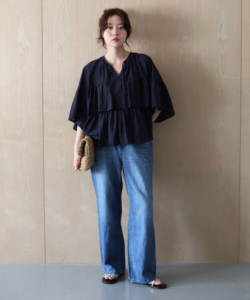 le.coeur blanc(ルクールブラン)の「Healthy DENIM BreezyP.PepperM-Easy(その他パンツ・レディース・ブルー/サックスブルー・37/36)」の8枚目の写真