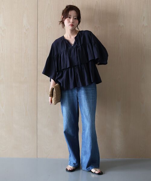 le.coeur blanc(ルクールブラン)の「Healthy DENIM BreezyP.PepperM-Easy(その他パンツ・レディース・ブルー/サックスブルー・37/36)」の9枚目の写真