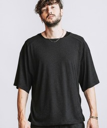 NO ID. | 【NO ID.】Cut-off Boat Neck BIG T-Shirt / カットオフ ボートネック ビッグ Tシャツ(Tシャツ/カットソー)