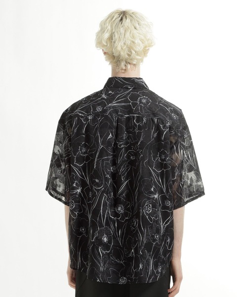 HARE（ハレ）の「フラワーシアージャガードシャツ(HARE)（シャツ/ブラウス・メンズ・ブラック/ホワイト/ベージュ・SMALL/MEDIUM）」の17枚目の写真
