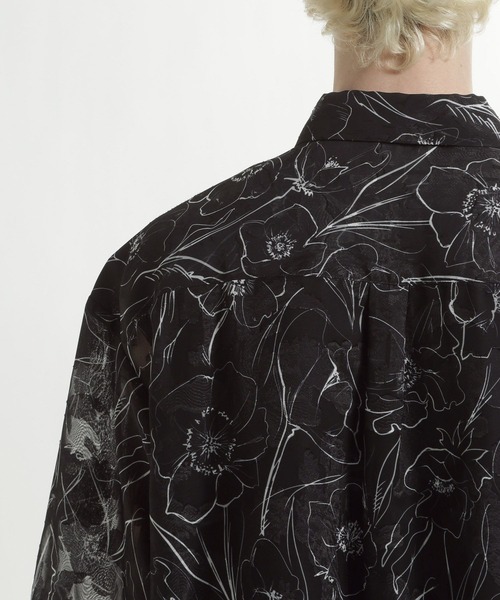 HARE（ハレ）の「フラワーシアージャガードシャツ(HARE)（シャツ/ブラウス・メンズ・ブラック/ホワイト/ベージュ・SMALL/MEDIUM）」の18枚目の写真