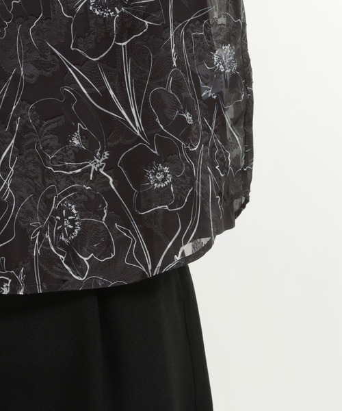 HARE（ハレ）の「フラワーシアージャガードシャツ(HARE)（シャツ/ブラウス・メンズ・ブラック/ホワイト/ベージュ・SMALL/MEDIUM）」の21枚目の写真