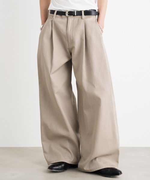 SINSS（シンス）の「Side deep tuck denim / サイドディープタックデニム（デニムパンツ・メンズ・ブラック/ベージュ・SMALL/X-SMALL/LARGE/MEDIUM）」の9枚目の写真