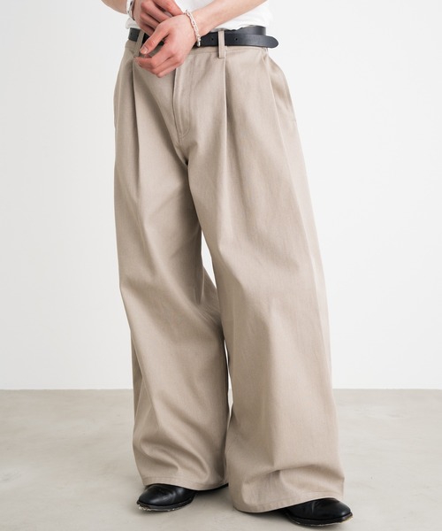 SINSS（シンス）の「Side deep tuck denim / サイドディープタックデニム（デニムパンツ・メンズ・ブラック/ベージュ・SMALL/X-SMALL/LARGE/MEDIUM）」の10枚目の写真