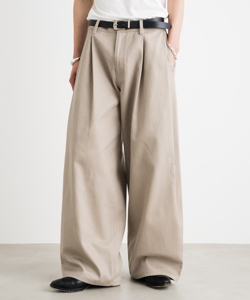 SINSS（シンス）の「Side deep tuck denim / サイドディープタックデニム（デニムパンツ・メンズ・ブラック/ベージュ・SMALL/X-SMALL/LARGE/MEDIUM）」の12枚目の写真