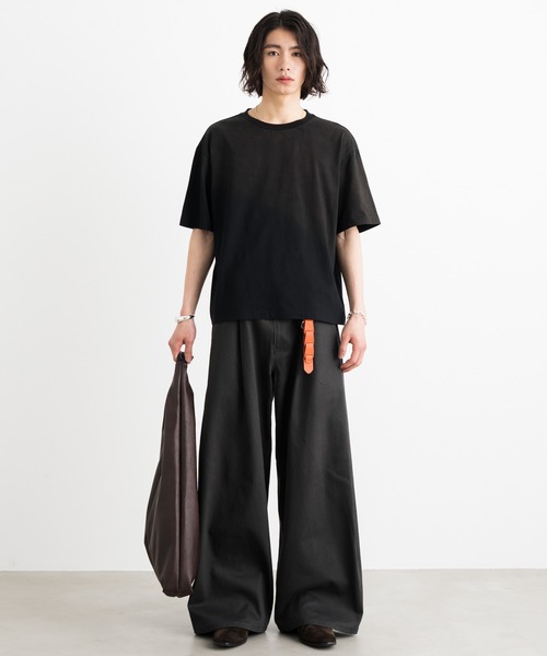 SINSS（シンス）の「Side deep tuck denim / サイドディープタックデニム（デニムパンツ・メンズ・ブラック/ベージュ・SMALL/X-SMALL/LARGE/MEDIUM）」の6枚目の写真