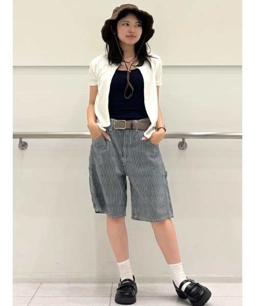 GAP（ギャップ）の「9インチ デニム レールロード ストライプ カーペンター ショートパンツ（デニムパンツ・メンズ・ブルー・28W/30W/34W/32W/36W）」の9枚目の写真