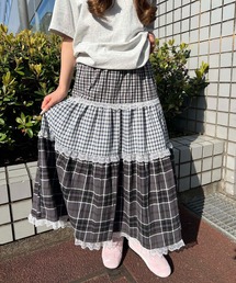 WC | アソートパッチワークフリルロングスカート(スカート)
