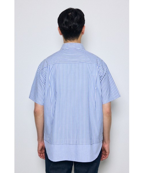 AZUL by moussy(アズールバイマウジー)の「フェイクレーヤードストライプシャツ(シャツ/ブラウス・メンズ・グレー系その他/ブルー系その他・MEDIUM/LARGE)」の20枚目の写真