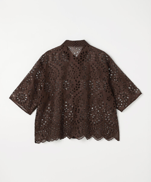 K.T KIYOKO TAKASE(キヨコタカセ)の「ボタニカル幾何刺繍 シャツ(シャツ/ブラウス・レディース・ブラウン/ブラック・9号/7号)」の15枚目の写真