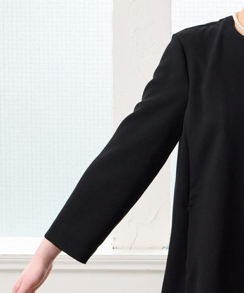 AIMER(エメ)の「【喪服・礼服・WEB限定】マシンウォッシャブル ジャケット風前開きブラウス・ワイドパンツ セットアップブラックフォーマル(スーツパンツ・レディース・ブラック・LARGE/MEDIUM)」の10枚目の写真