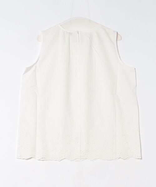HEAVENLY(ヘブンリー)の「【 HEAVENLY / ヘブンリー 】Cotton Hem Embroidery NS Tops 2624072 DLI(シャツ/ブラウス・レディース・オフホワイト/ブラック/カーキ・FREE)」の4枚目の写真
