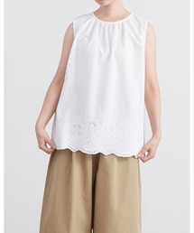 HEAVENLY（ヘブンリー）の「【 HEAVENLY / ヘブンリー 】Cotton Hem Embroidery NS Tops  2624072　DLI（シャツ/ブラウス）」