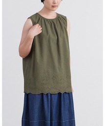 HEAVENLY（ヘブンリー）の「【 HEAVENLY / ヘブンリー 】Cotton Hem Embroidery NS Tops  2624072　DLI（シャツ/ブラウス）」