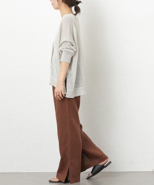 JOURNAL STANDARD relume(ジャーナルスタンダード レリューム)の「《一部WEB限定追加2》麻スリットイージーパンツ(その他パンツ・レディース・ピンク系その他/チョコ/ブラック/ブルー/イエロー/ネイビー/ベージュ・40/38/36)」の14枚目の写真