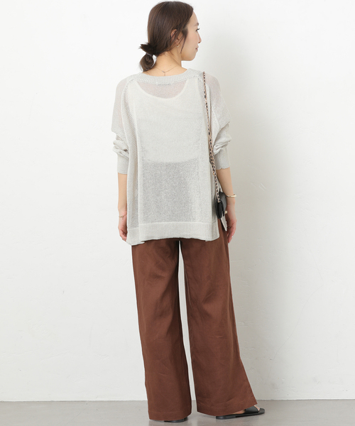 JOURNAL STANDARD relume(ジャーナルスタンダード レリューム)の「《一部WEB限定追加2》麻スリットイージーパンツ(その他パンツ・レディース・ピンク系その他/チョコ/ブラック/ブルー/イエロー/ネイビー/ベージュ・40/38/36)」の15枚目の写真