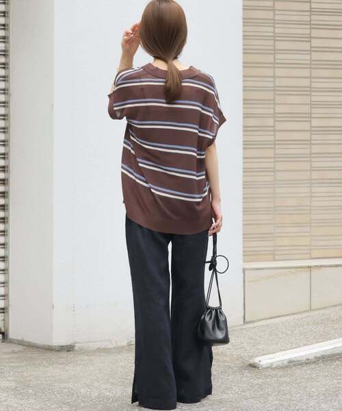JOURNAL STANDARD relume(ジャーナルスタンダード レリューム)の「《一部WEB限定追加7》麻スリットイージーパンツ(その他パンツ・レディース・ピンク系その他/チョコ/ブラック/ブルー/イエロー/ネイビー/ベージュ・40/38/36)」の13枚目の写真