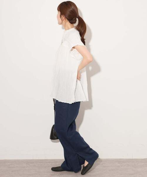JOURNAL STANDARD relume(ジャーナルスタンダード レリューム)の「《一部WEB限定追加7》麻スリットイージーパンツ(その他パンツ・レディース・ピンク系その他/チョコ/ブラック/ブルー/イエロー/ネイビー/ベージュ・40/38/36)」の18枚目の写真
