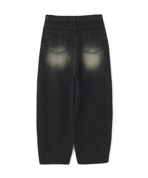 SIS（エスアイエス）の「SIS/エスアイエス/Washed Wide Denim Pants（デニムパンツ・レディース・ブラック・M/L）」の2枚目の写真
