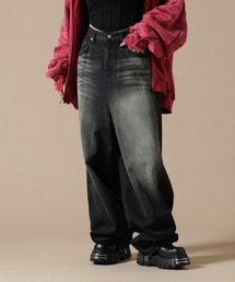 SIS/エスアイエス/Washed Wide Denim Pants