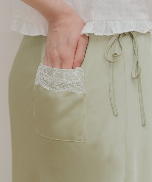GIUNON(ジウノン)の「satin lace long skirt / サテンレースロングスカート(スカート・レディース・ピンク/グリーン/アイボリー・FREE/0)」の22枚目の写真