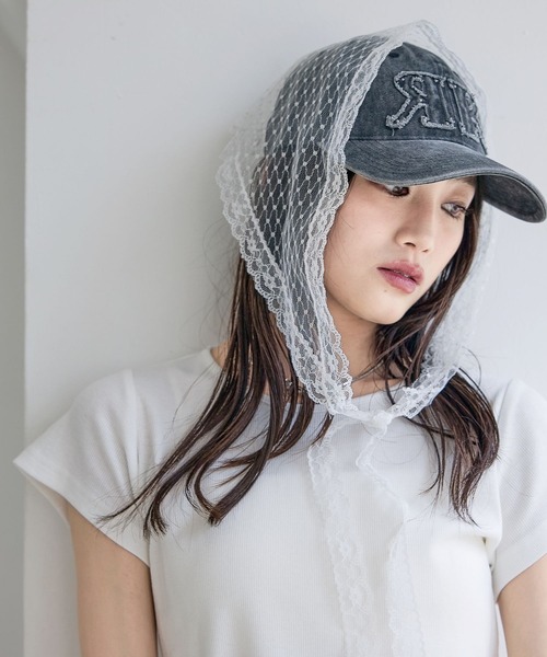 repipi armario(レピピ アルマリオ)の「レースバブーシュカ(その他ヘアアクセサリー・キッズ・ホワイト/ホワイト系その他・FREE)」の1枚目の写真