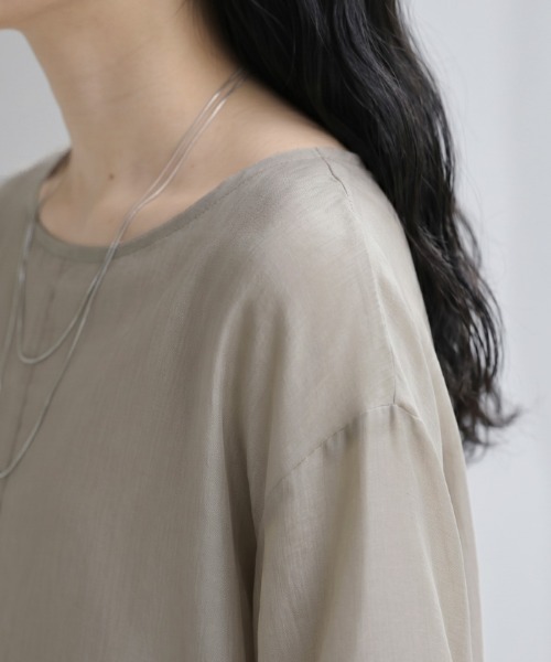 HUG.U(ハグユー)の「レディースシアーTシャツ(Tシャツ/カットソー・レディース・ピンク/ホワイト/モカ/ブラック・FREE)」の17枚目の写真