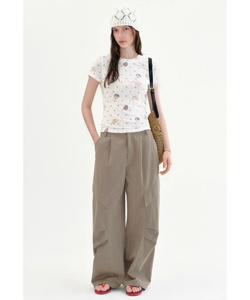 Fano Studios(ファノ ストゥディオズ)の「ドット柄 フラワーモチーフ トップス FX26S278【Fano Studios】【2026SS】(Tシャツ/カットソー・レディース・ホワイト・S/M/L)」の4枚目の写真