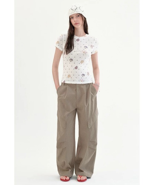 Fano Studios(ファノ ストゥディオズ)の「ドット柄 フラワーモチーフ トップス FX26S278【Fano Studios】【2026SS】(Tシャツ/カットソー・レディース・ホワイト・S/M/L)」の5枚目の写真