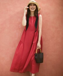 ウォッシュドシアーボイル ノースリーブ ワンピース
