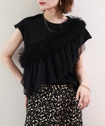 クロップドトップス」に該当するTシャツ/カットソー（フリル