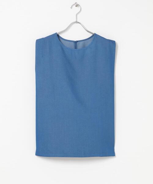 ITEMS URBANRESEARCH(アイテムズ アーバンリサーチ)の「レーヨンデニムノースリーブブラウス(シャツ/ブラウス・レディース・ブルー/インディゴブルー・FREE)」の7枚目の写真