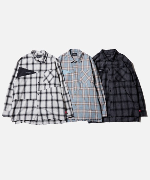 VIRGOwearworks(ヴァルゴウェアワークス)の「FRACTURE CHECK SHIRT(シャツ/ブラウス・メンズ・ブラック/ホワイト/サックスブルー・2/3/4)」の8枚目の写真