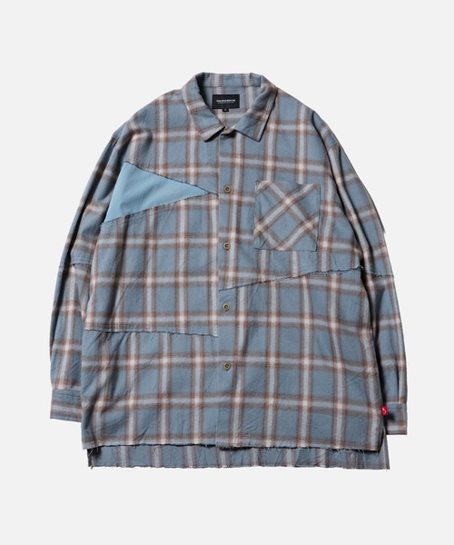 VIRGOwearworks(ヴァルゴウェアワークス)の「FRACTURE CHECK SHIRT(シャツ/ブラウス・メンズ・ブラック/ホワイト/サックスブルー・2/3/4)」の5枚目の写真