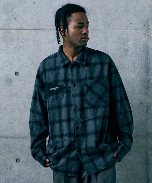 VIRGOwearworks(ヴァルゴウェアワークス)の「FRACTURE CHECK SHIRT(シャツ/ブラウス・メンズ・ブラック/ホワイト/サックスブルー・2/3/4)」の14枚目の写真