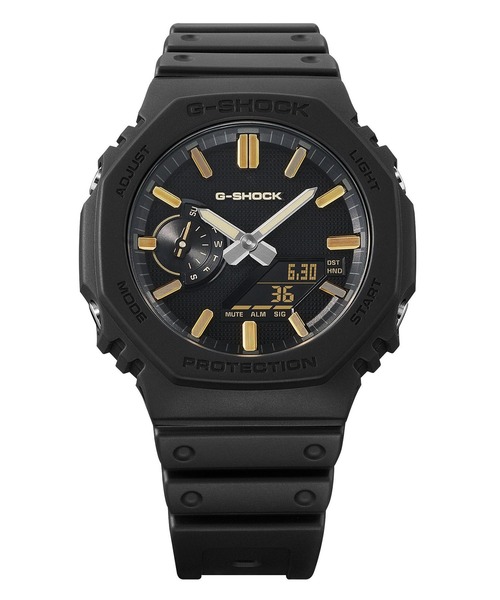 G-SHOCK(ジーショック)の「LUXE BLACK / 2100シリーズ / GA-2100LXB-1A9JF(アナログ腕時計・メンズ・ブラック×ゴールド・FREE)」の5枚目の写真