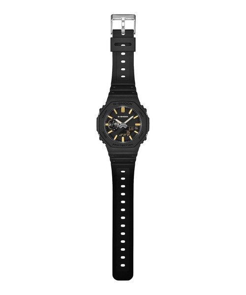 G-SHOCK(ジーショック)の「LUXE BLACK / 2100シリーズ / GA-2100LXB-1A9JF(アナログ腕時計・メンズ・ブラック×ゴールド・FREE)」の4枚目の写真