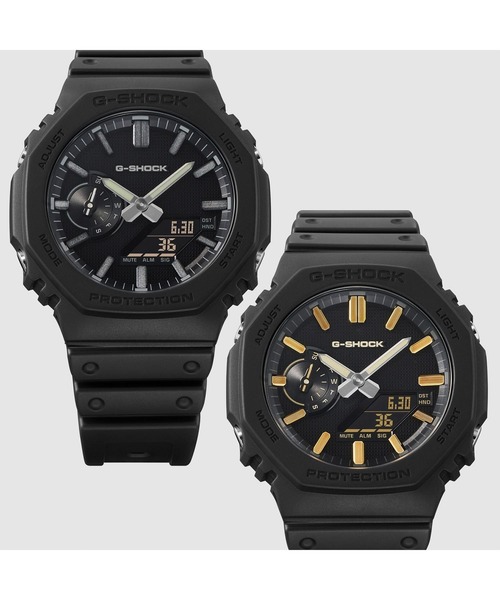 G-SHOCK(ジーショック)の「LUXE BLACK / 2100シリーズ / GA-2100LXB-1A9JF(アナログ腕時計・メンズ・ブラック×ゴールド・FREE)」の3枚目の写真