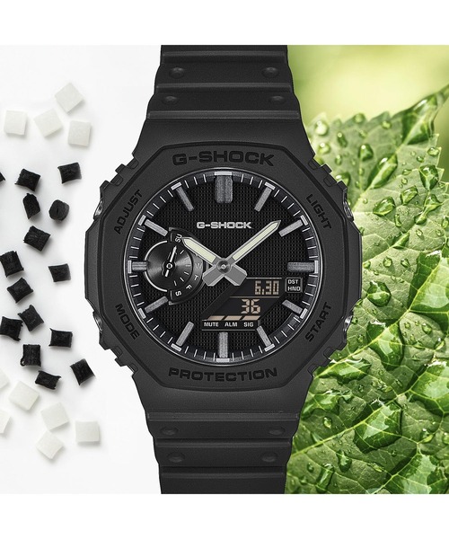 G-SHOCK(ジーショック)の「LUXE BLACK / 2100シリーズ / GA-2100LXB-1A9JF(アナログ腕時計・メンズ・ブラック×ゴールド・FREE)」の2枚目の写真