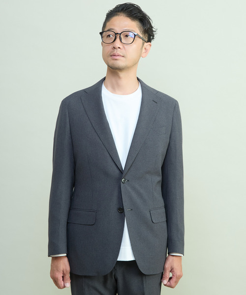 MEN'S MELROSE(メンズメルローズ)の「テックサッカーセットアップスーツ | ウォッシャブル / 防シワ(セットアップ・メンズ・チャコールグレー/ネイビー・3/4/5/2)」の22枚目の写真