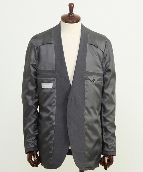 MEN'S MELROSE(メンズメルローズ)の「テックサッカーセットアップスーツ | ウォッシャブル / 防シワ(セットアップ・メンズ・チャコールグレー/ネイビー・3/4/5/2)」の14枚目の写真
