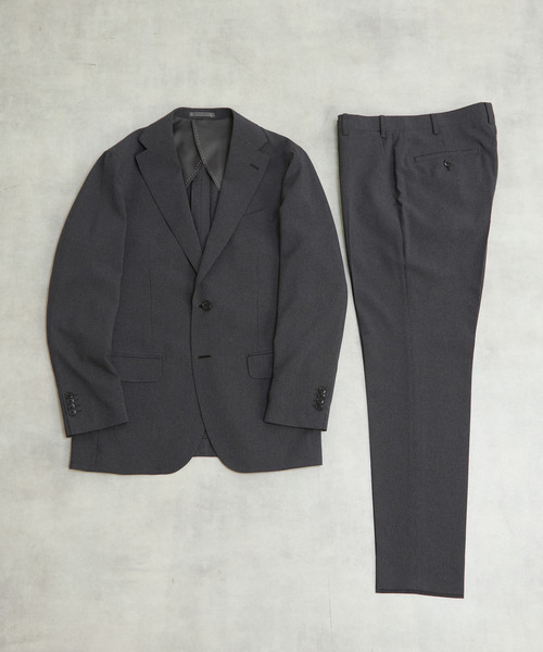 MEN'S MELROSE(メンズメルローズ)の「テックサッカーセットアップスーツ | ウォッシャブル / 防シワ(セットアップ・メンズ・チャコールグレー/ネイビー・3/4/5/2)」の3枚目の写真