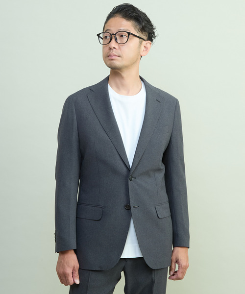MEN'S MELROSE(メンズメルローズ)の「テックサッカーセットアップスーツ | ウォッシャブル / 防シワ(セットアップ・メンズ・チャコールグレー/ネイビー・3/4/5/2)」の9枚目の写真