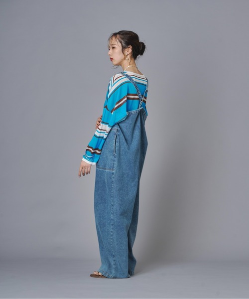 terrace（テラス）の「【接触冷感】マルチボーダーニットプルオーバー（ニット/セーター・レディース・アイボリー/ブルー/ブラック・FREE）」の10枚目の写真