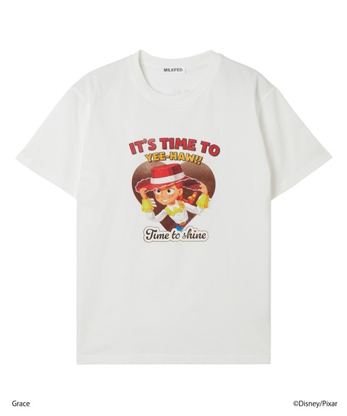 Disney(ディズニー)の「JESSIE / HEART S/S TEE(Tシャツ/カットソー・レディース・ブラウン/ホワイト・ONE SIZE)」の17枚目の写真