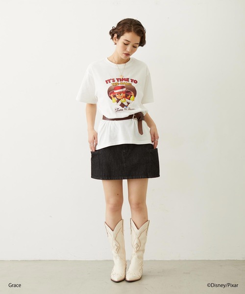 Disney(ディズニー)の「JESSIE / HEART S/S TEE(Tシャツ/カットソー・レディース・ブラウン/ホワイト・ONE SIZE)」の8枚目の写真