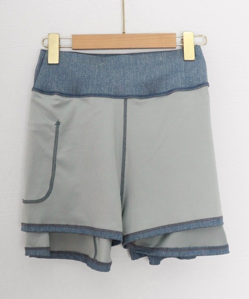 Miniministore(ミニミニストア)の「インナーパンツ付き デニム風ミニスカート(スカート・レディース・ダークブルー/ブラック/ライトブルー・L/M)」の6枚目の写真