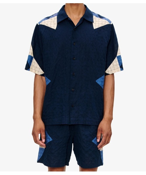 A.P.C.（アーペーセー）の「CHEMISE PATCHWORK（シャツ/ブラウス・メンズ・ネイビー・S/M）」の4枚目の写真