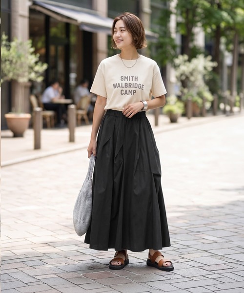 STYLE DELI（スタイルデリ）の「【selection】ランダムタック立体フォルムスカート（スカート・レディース・オフホワイト/ベージュ/ブラック・FREE）」の9枚目の写真